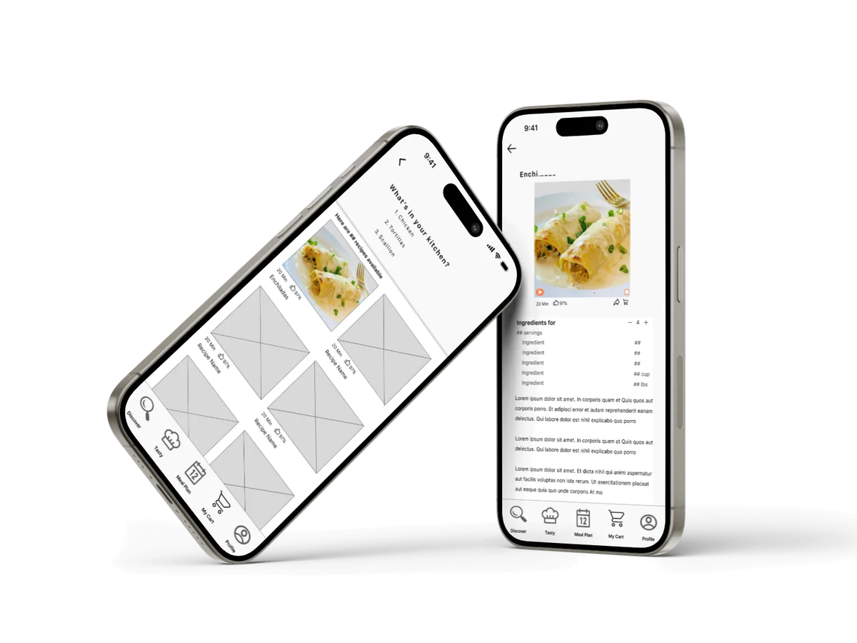 Final TasteBook recipe detail screen design